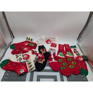 Walmart Target Womens Christmas Socks Lot Vintage